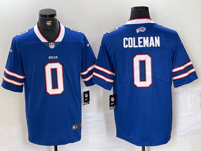 Men Buffalo Bills #0 Coleman Blue Second generation 2024 Nike Limited NFL Jersey style 1->detroit tigers->MLB Jersey